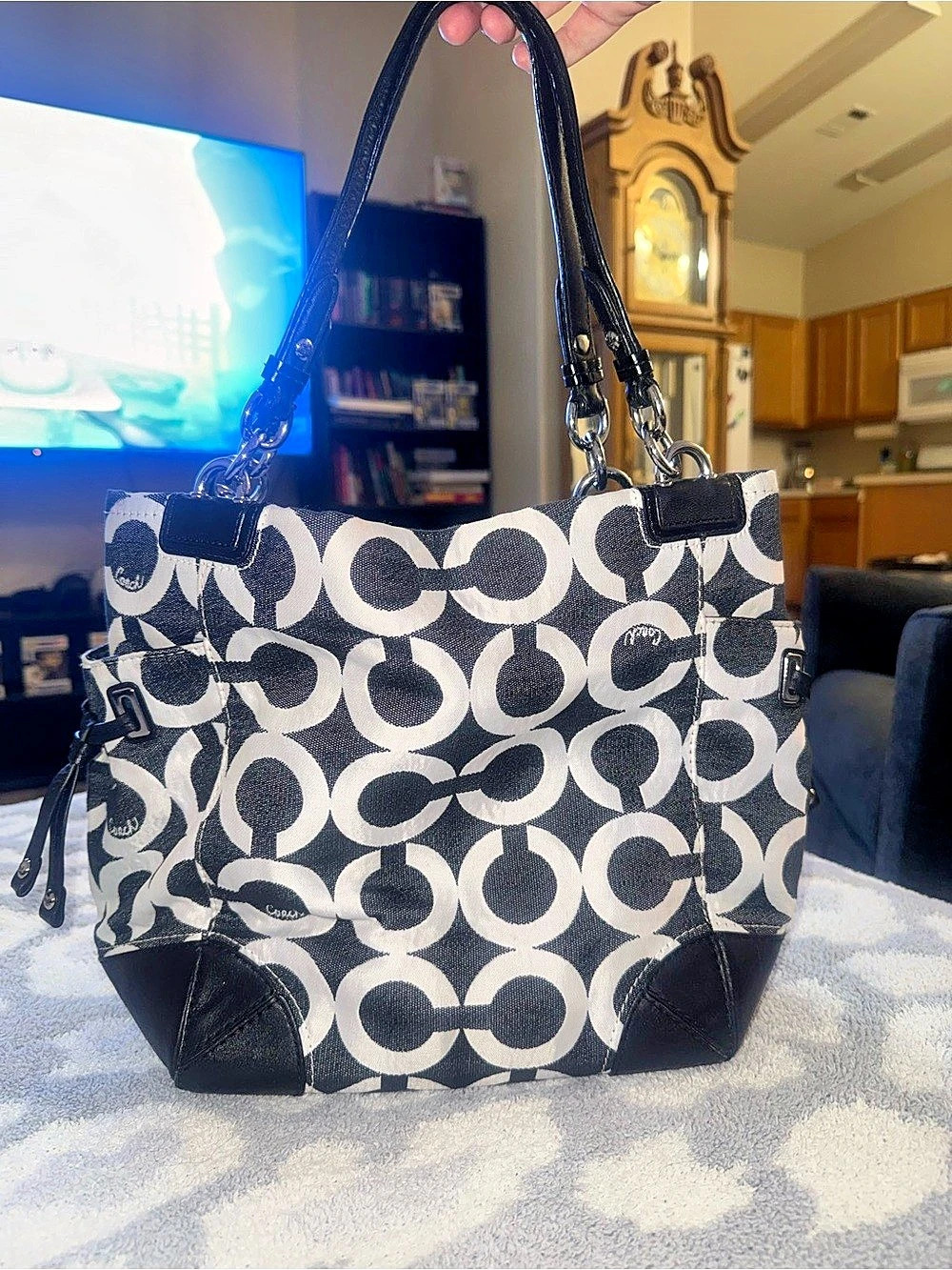 Coach Black & White Shoulder Bag